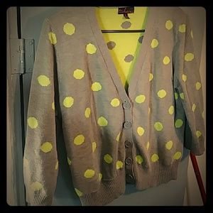 Short. Green and grey cardigan.only worn once